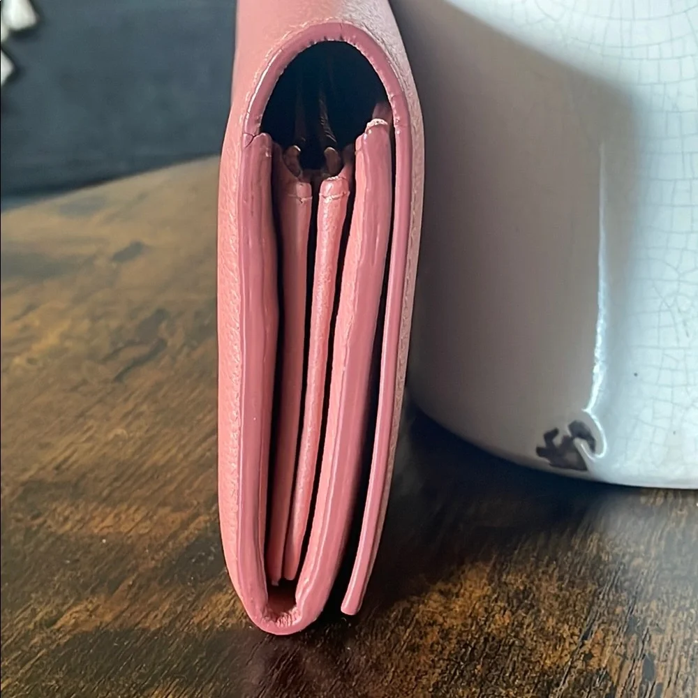 EUC Jimmy Choo Pink Leather Clutch/Long Wallet - Picture 4 of 11